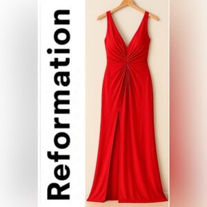 - Reformation Bray dress- Cherry size 10- NWT -$388 -